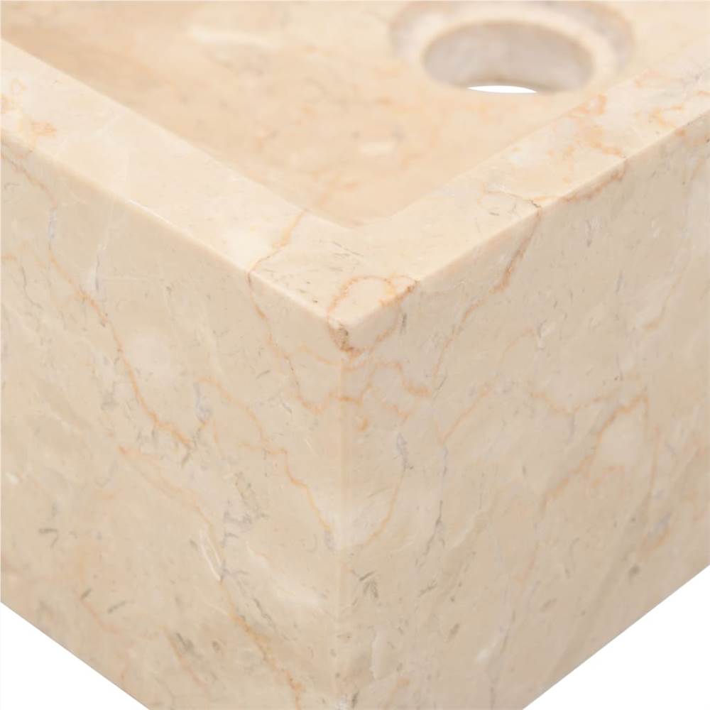 Sink 45x30x12 cm Marble Cream