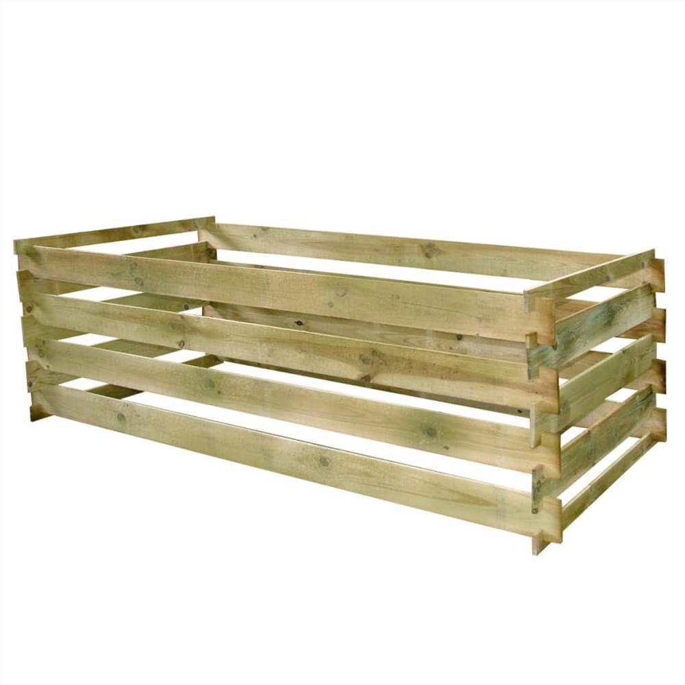 Slatted Compost Bin Impregnated Pinewood 160x80x58 cm