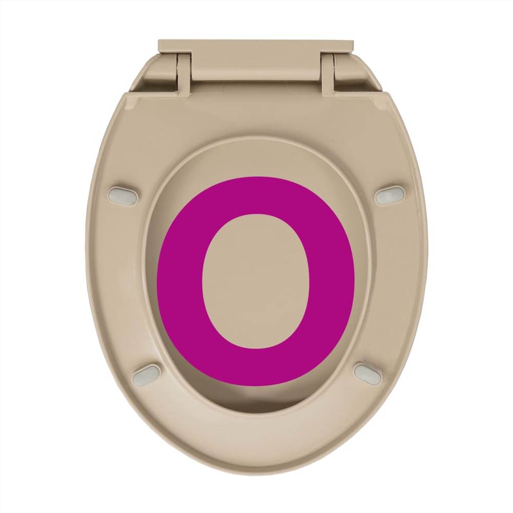 Soft-Close Toilet Seat Beige Oval
