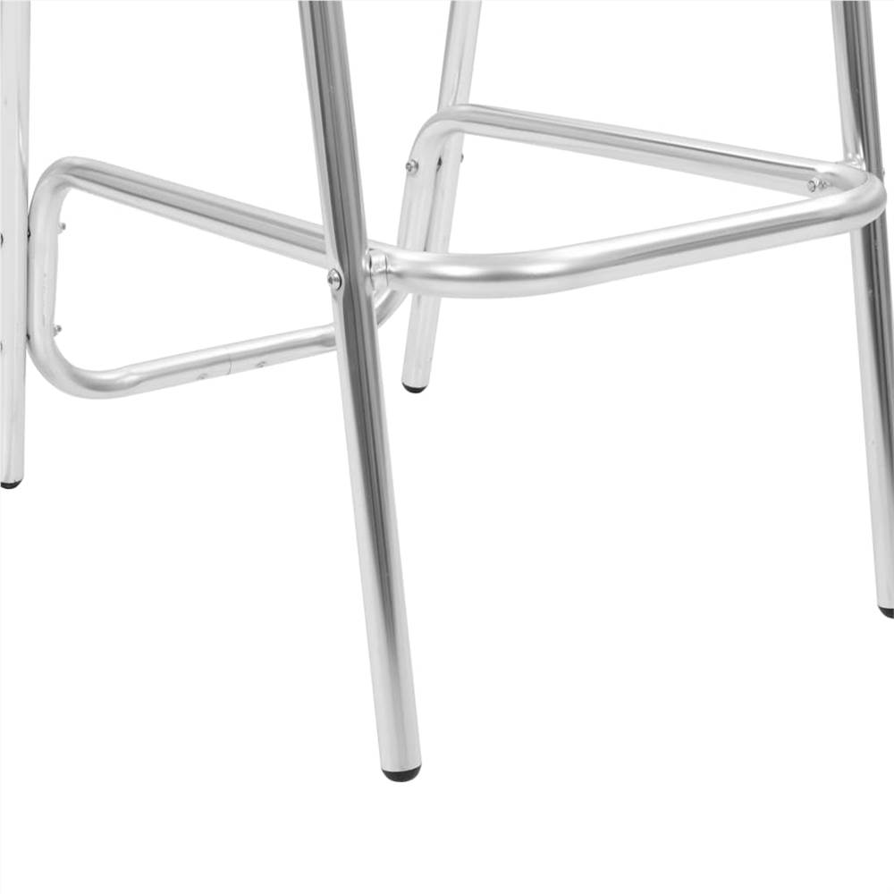 Stackable Bar Chairs 2 pcs Aluminium