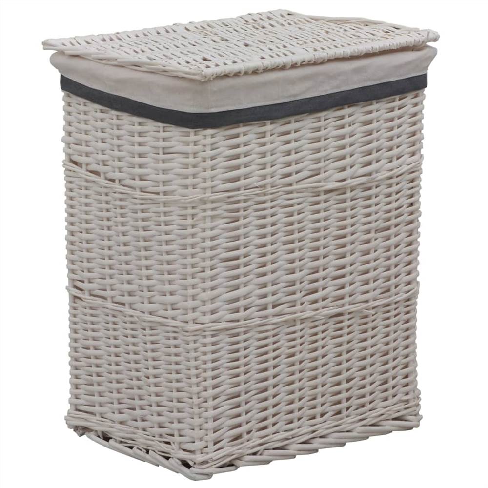 Stackable Laundry Basket White Willow