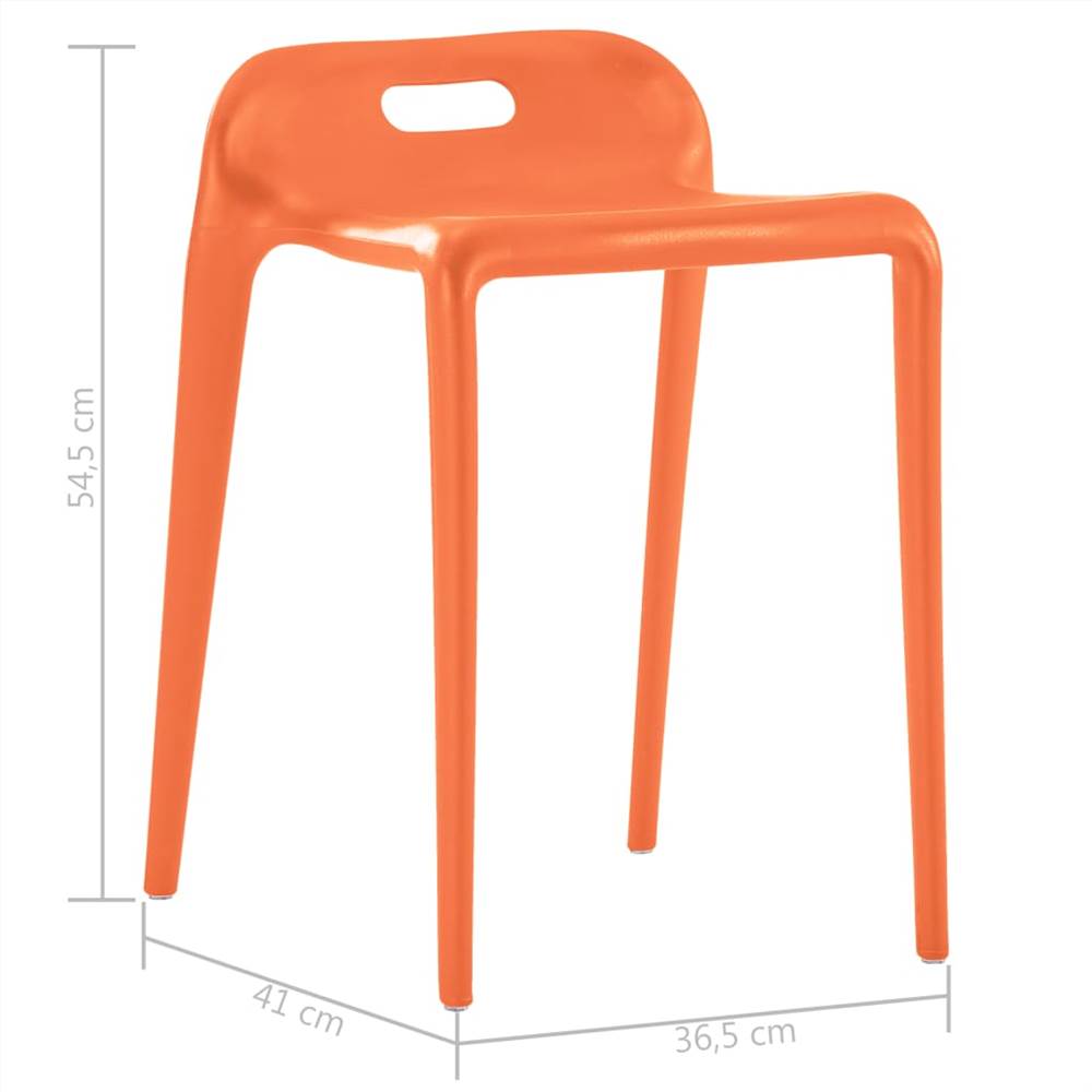Stackable Stools 4 pcs Multicolour Plastic
