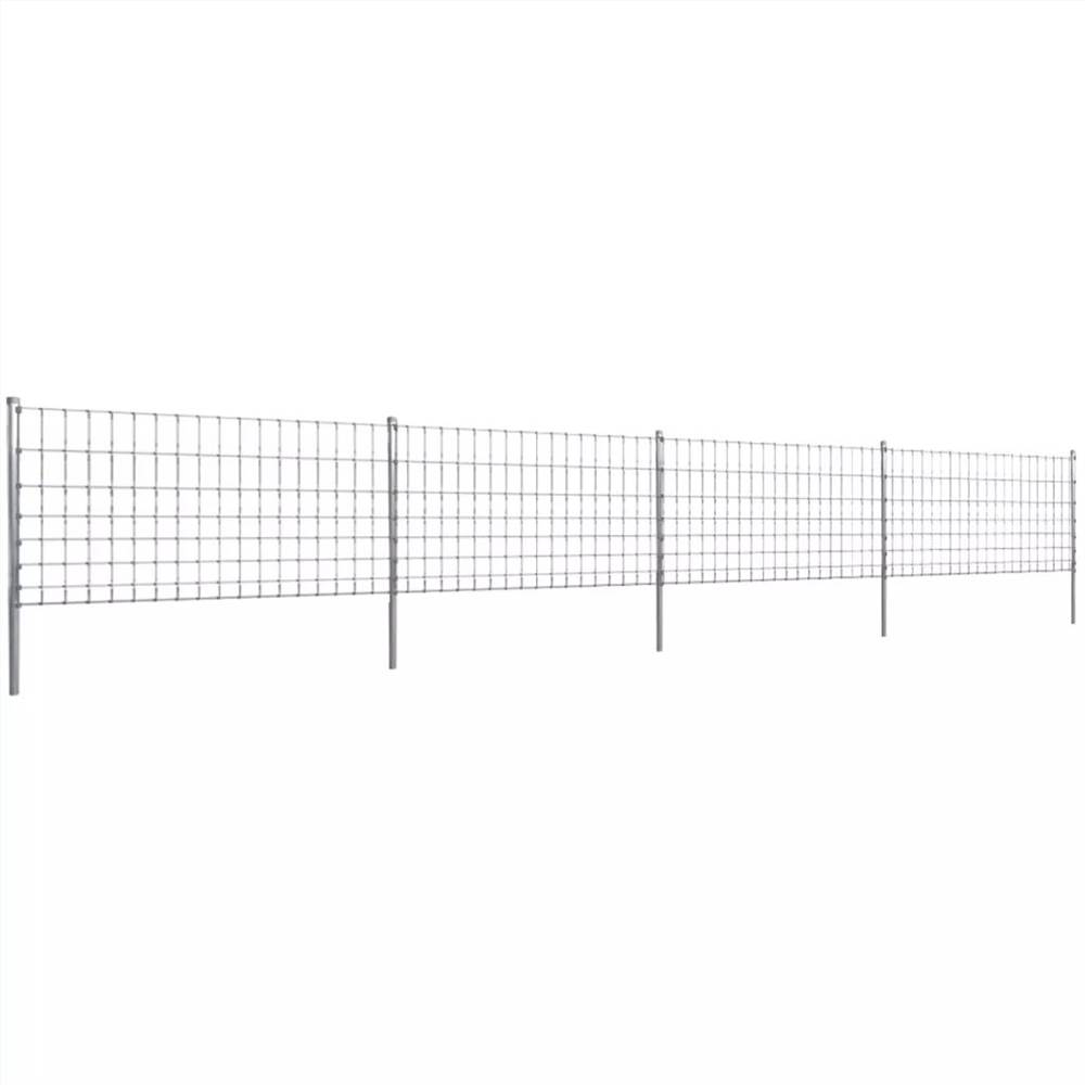 

Step-In Fence with Posts Zinc-coated Iron 50 m 100/8/15