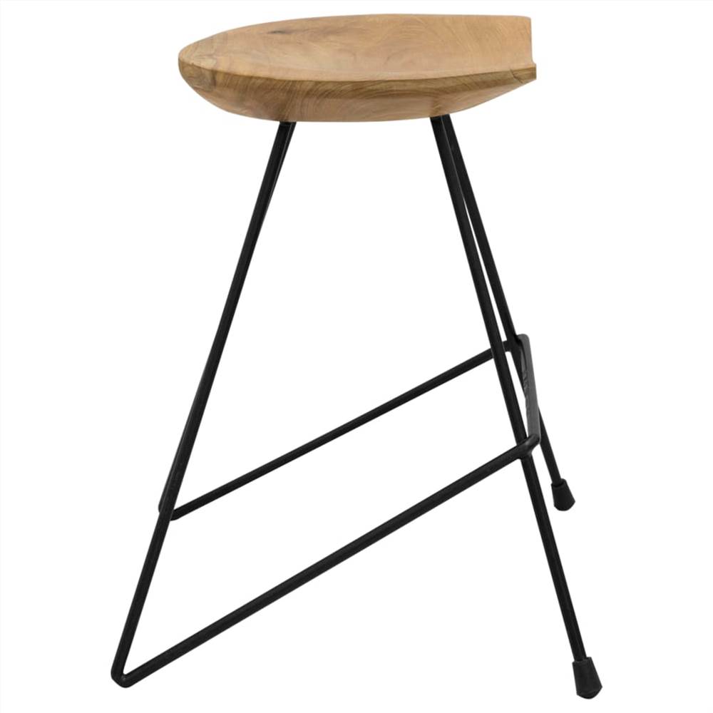 Stools 2 pcs Solid Teak Wood