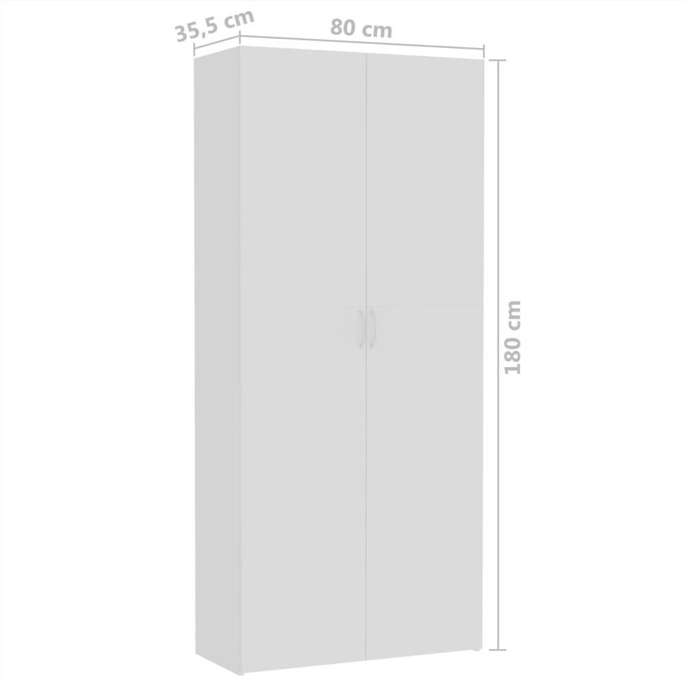 Storage Cabinet White 80x35.5x180 cm Chipboard