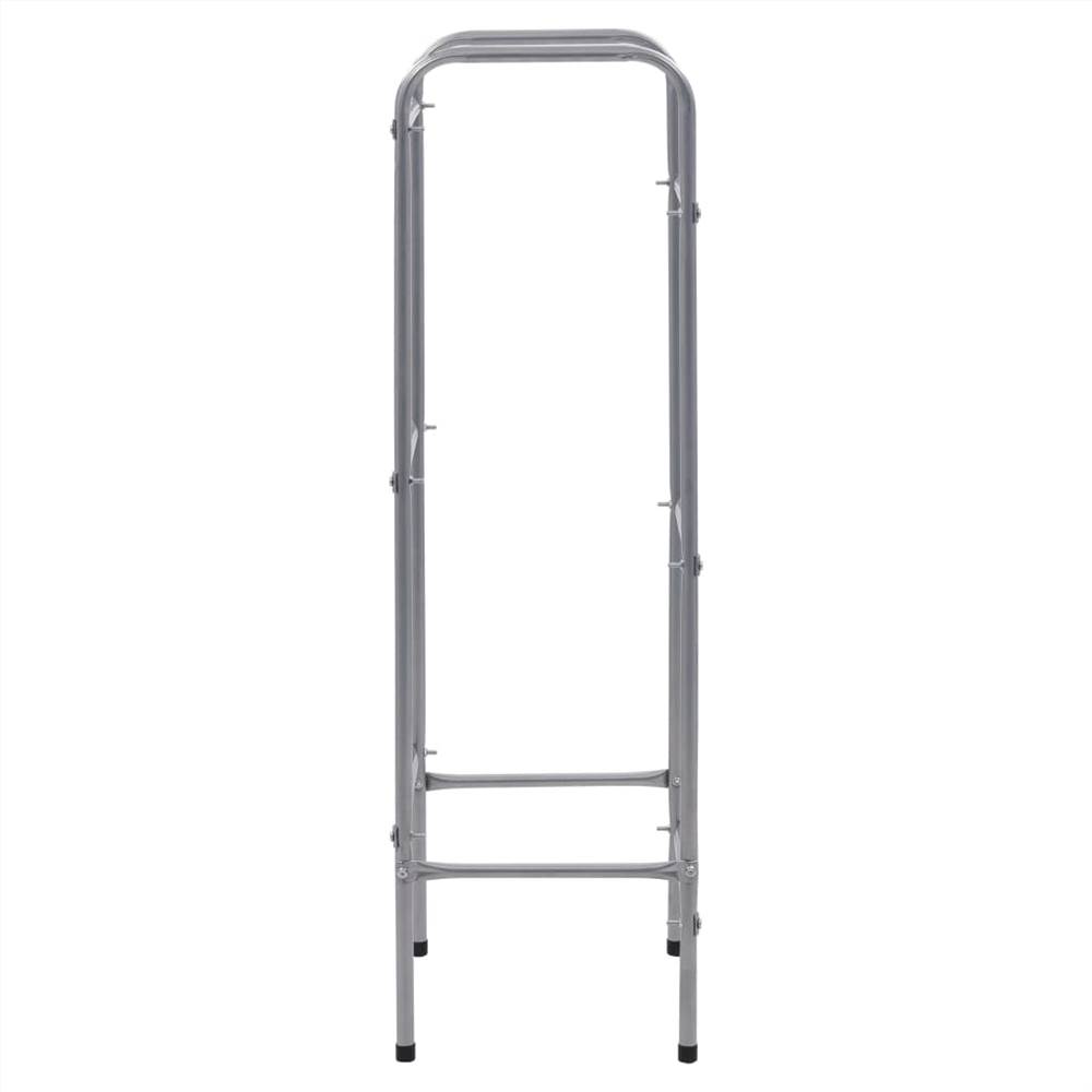 Storage Shelf for 3 Crates Silver 50x33x116 cm Steel