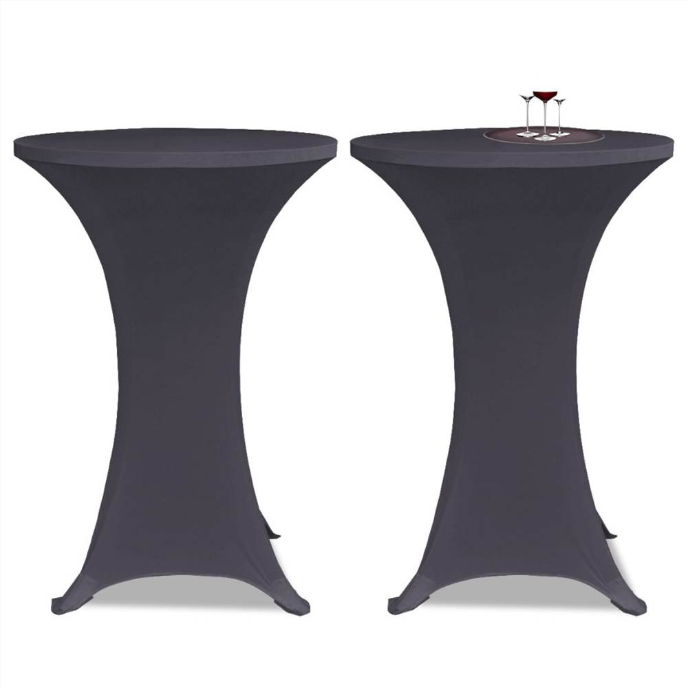 Stretch Table Cover 2 pcs 70 cm Anthracite