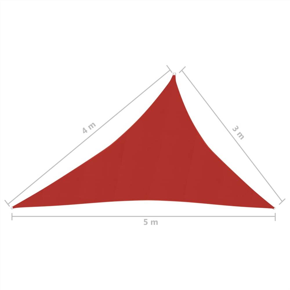 Sunshade Sail 160 g/m² Red 3x4x5 m  HDPE