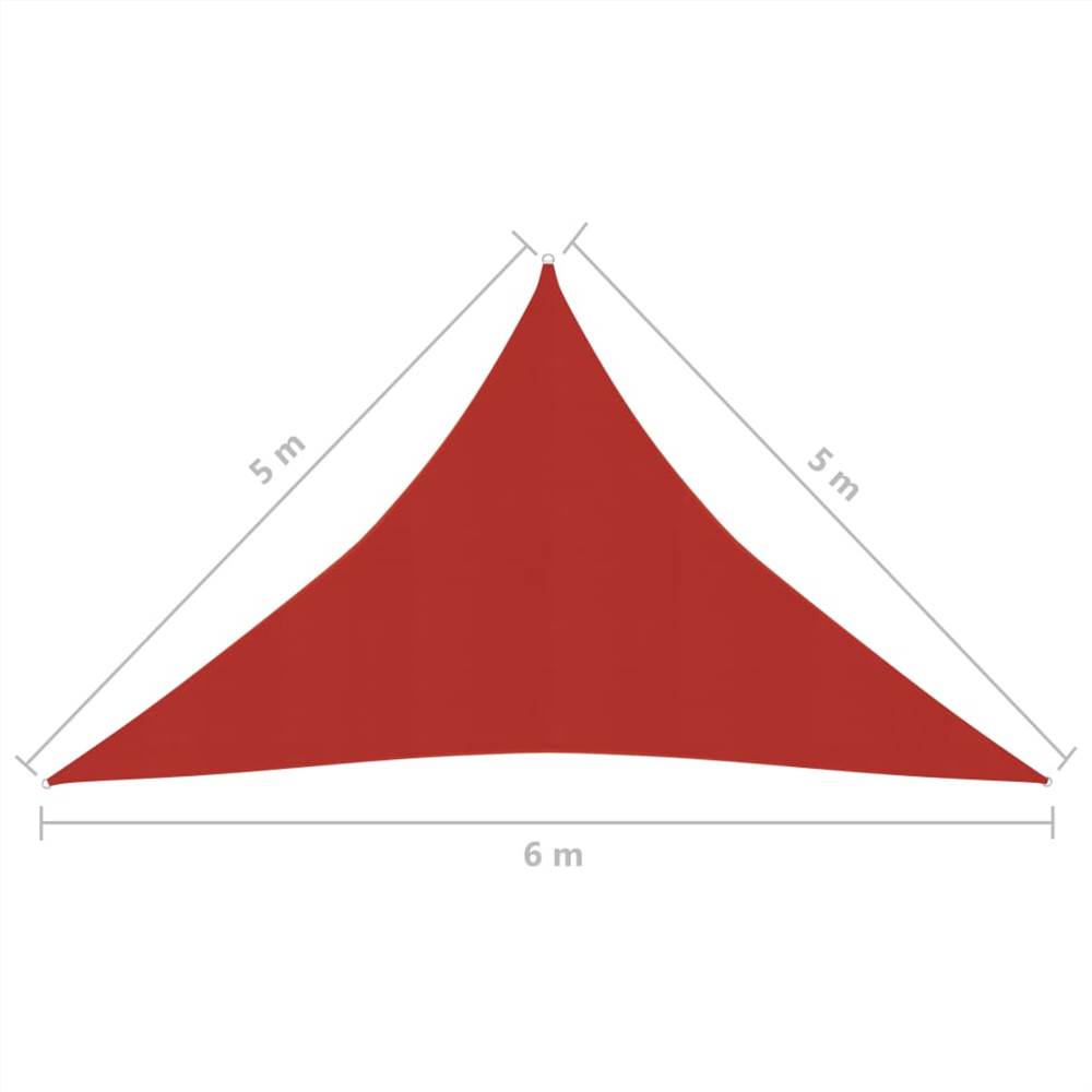 Sunshade Sail 160 g/m² Red 5x5x6 m  HDPE