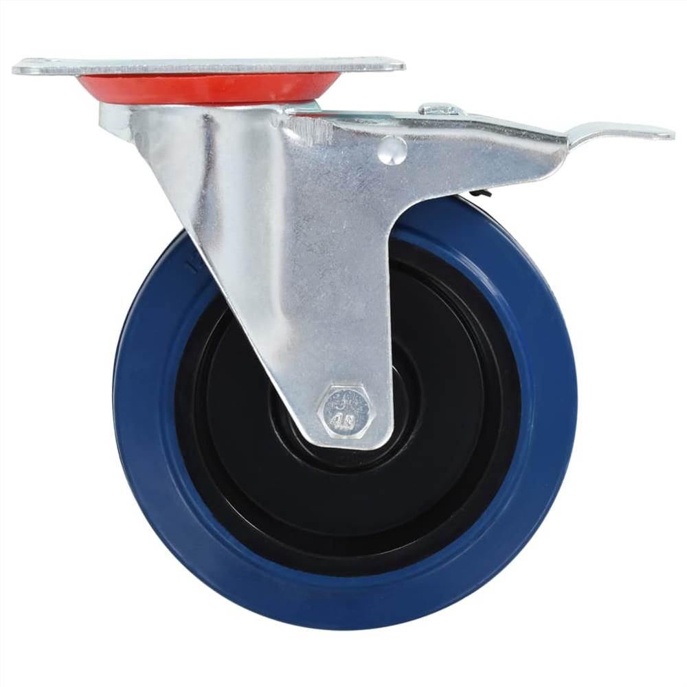 Swivel Casters with Double Brakes 4 pcs 125 mm