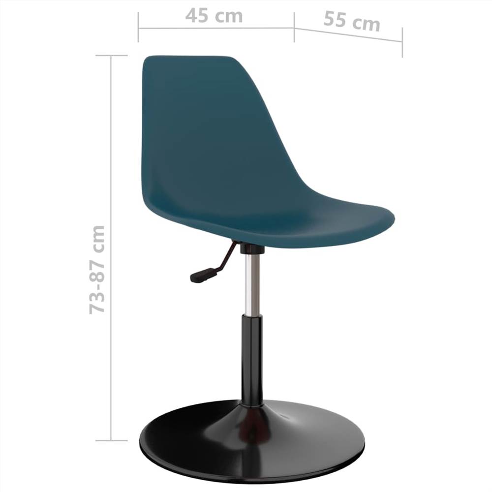 Swivel Dining Chairs 6 pcs Turquoise PP