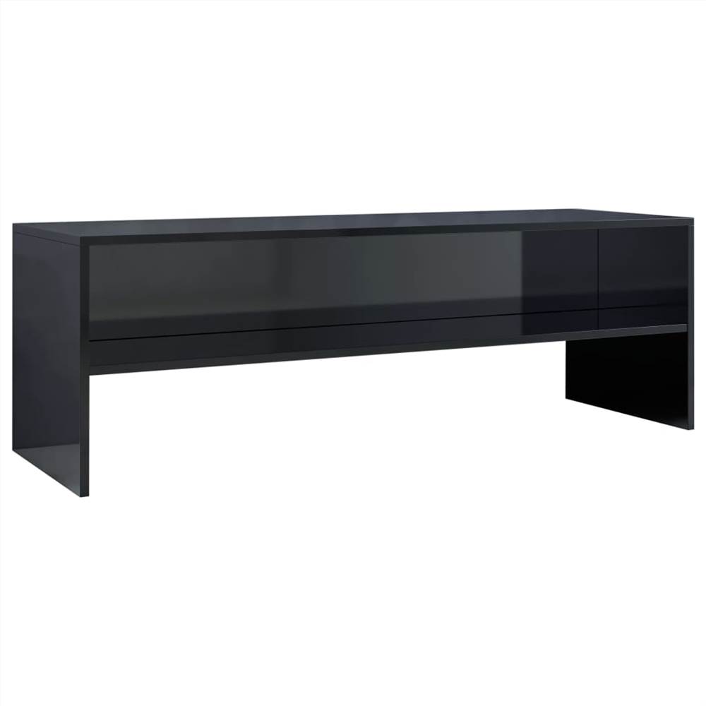 TV Cabinet High Gloss Black 120x40x40 Cm Chipboard 7 TV Cabinet High Gloss Black 120x40x40 cm Chipboard