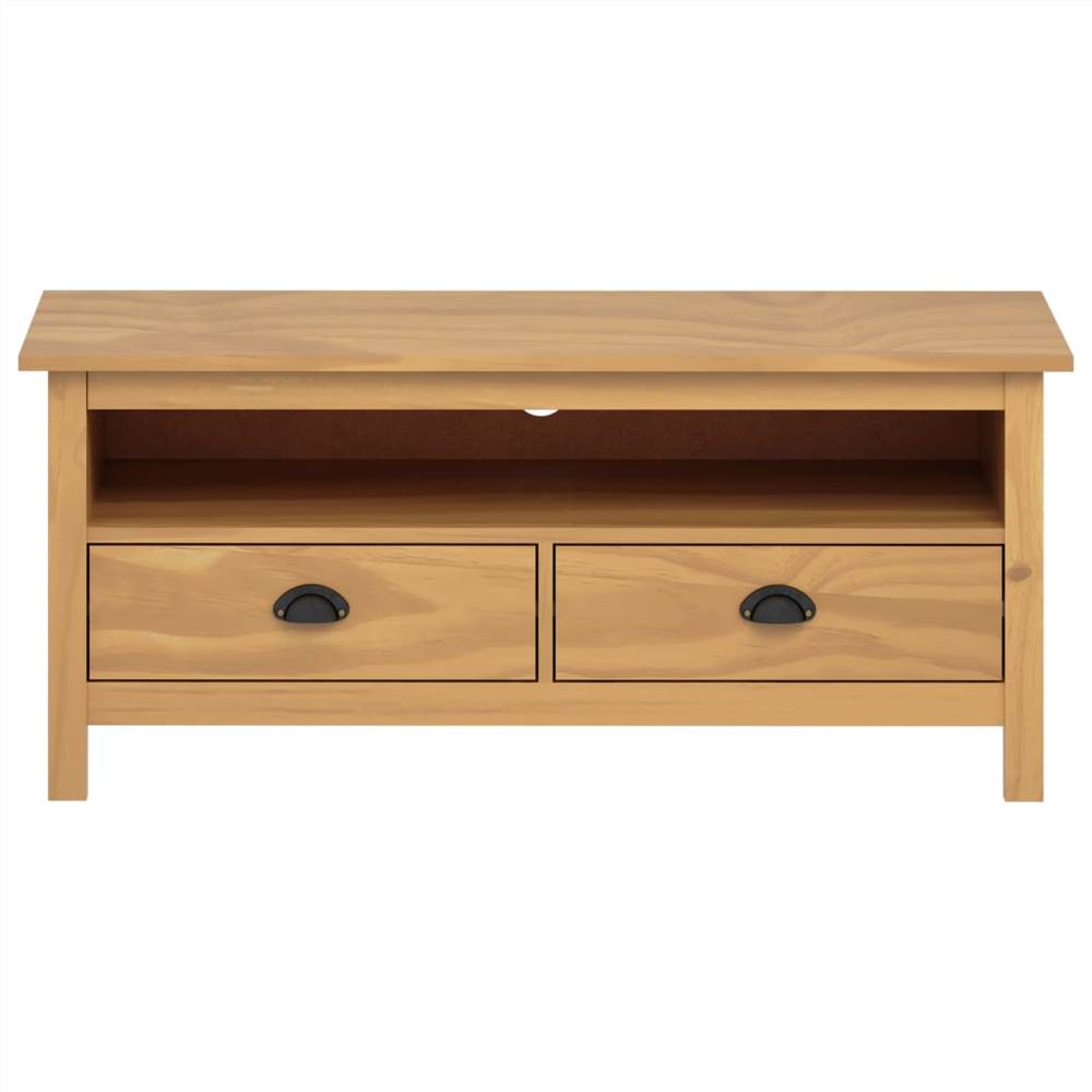 TV Hill Range Honey Brown 110x40x47 cm Solid Pine Wood