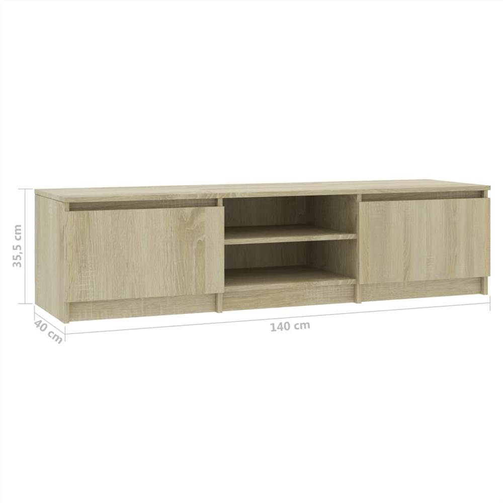 TV Cabinet Sonoma Oak 140x40x35.5 cm Chipboard