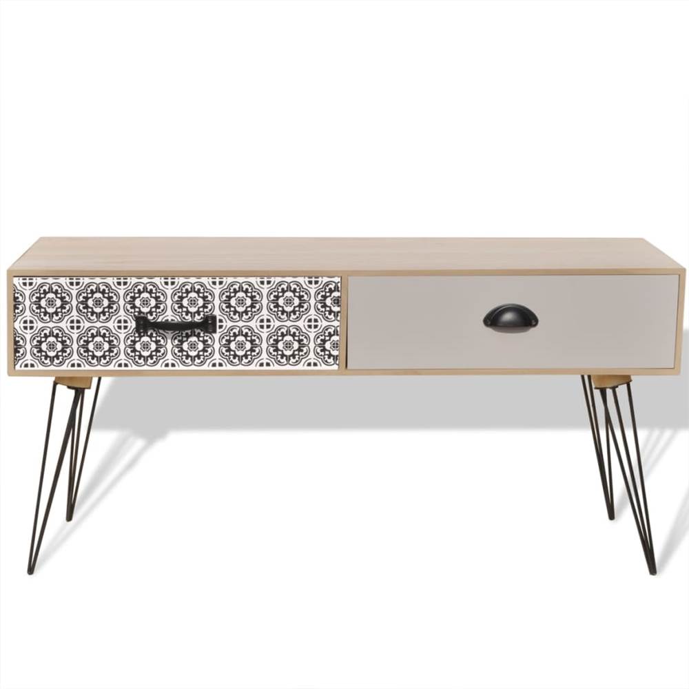 TV Side Table 100x40x35 cm Brown