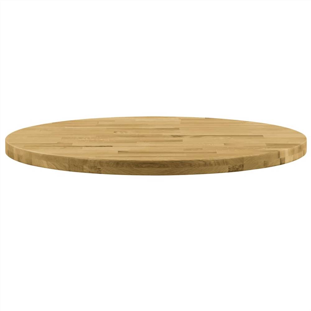 Table Top Solid Oak Wood Round 44 Mm 400 Mm