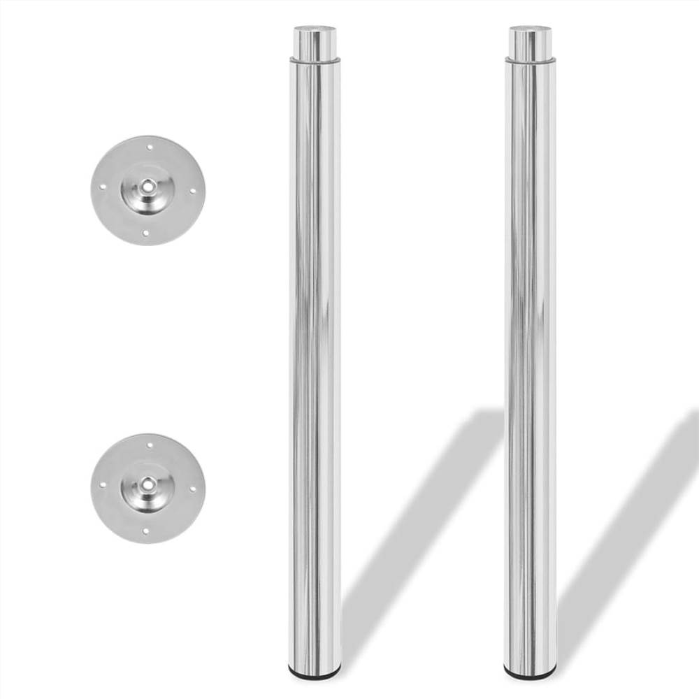 Telescopic Table Legs 4 pcs Chrome 710 mm1100 mm