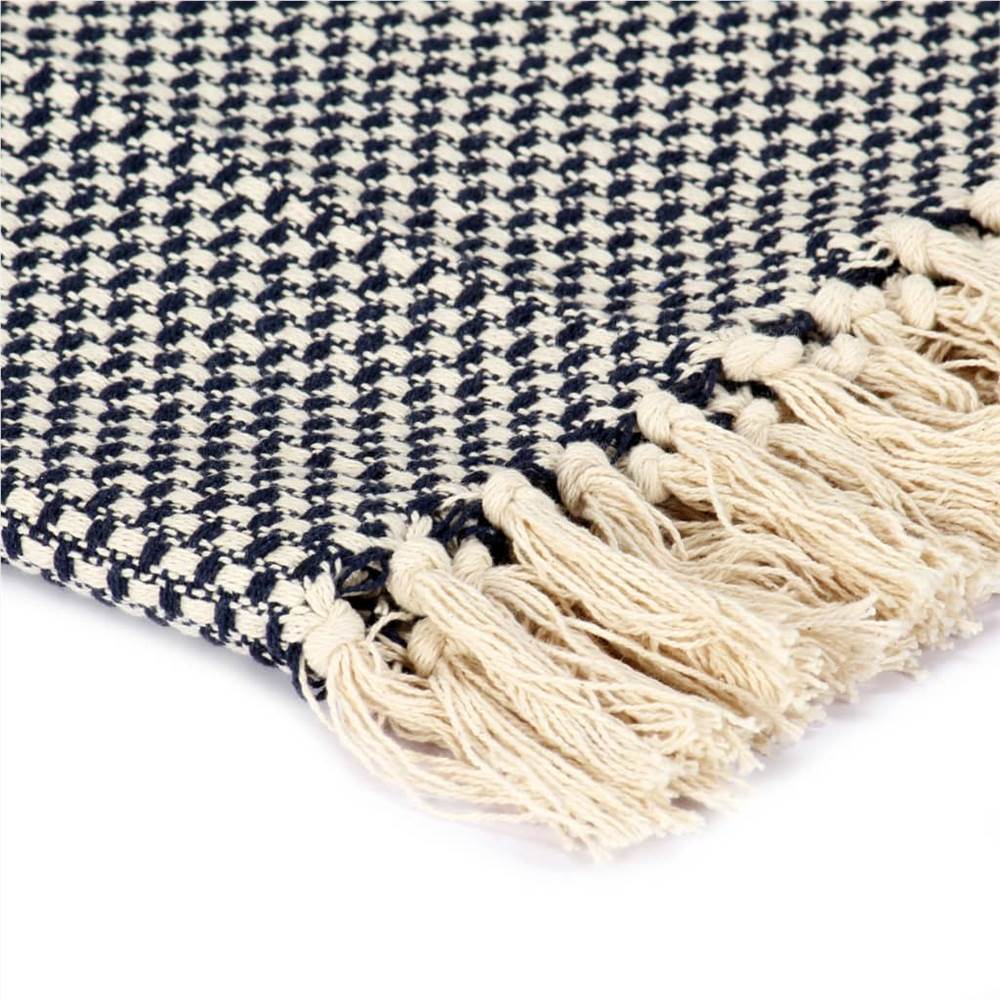 Throw Cotton 220x250 cm Navy Blue