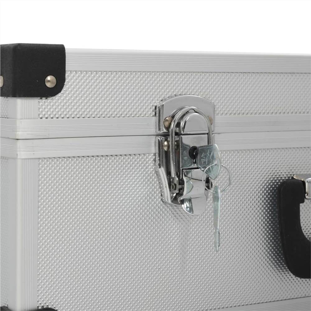 Tool Suitcase 46x33x16 cm Silver Aluminium