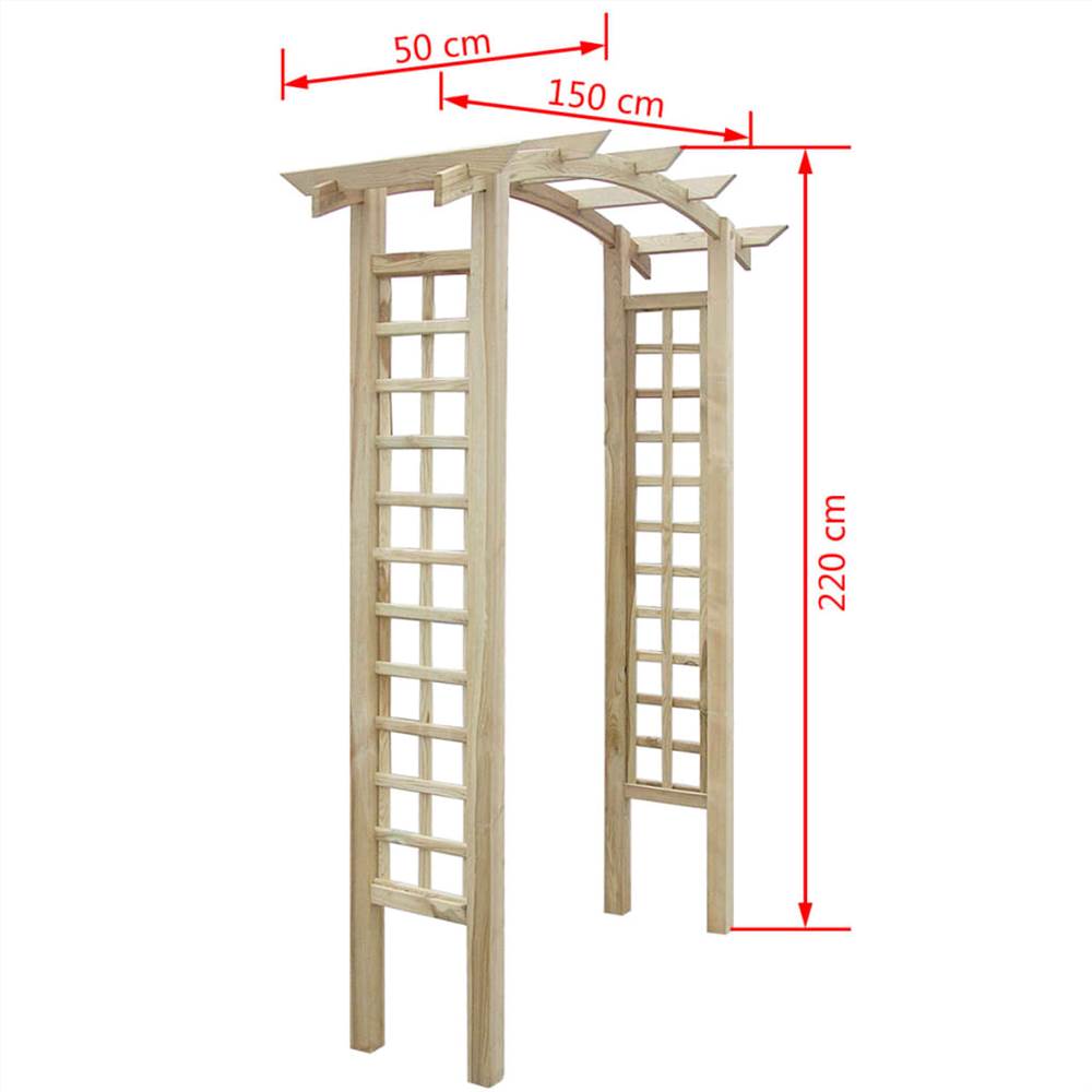 Trellis Arch 150x50x220 cm Wood