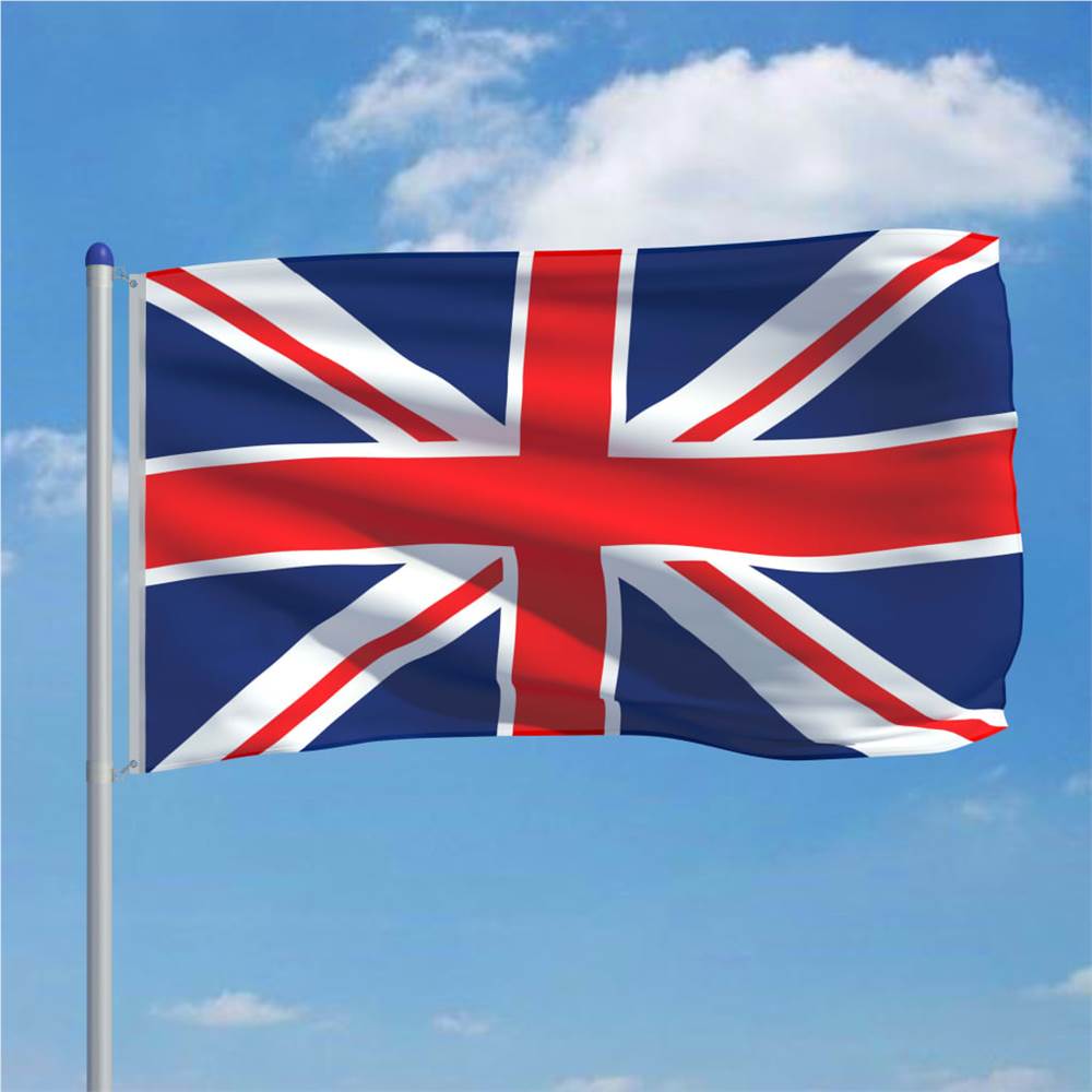 UK Flag and Pole Aluminium 6 m