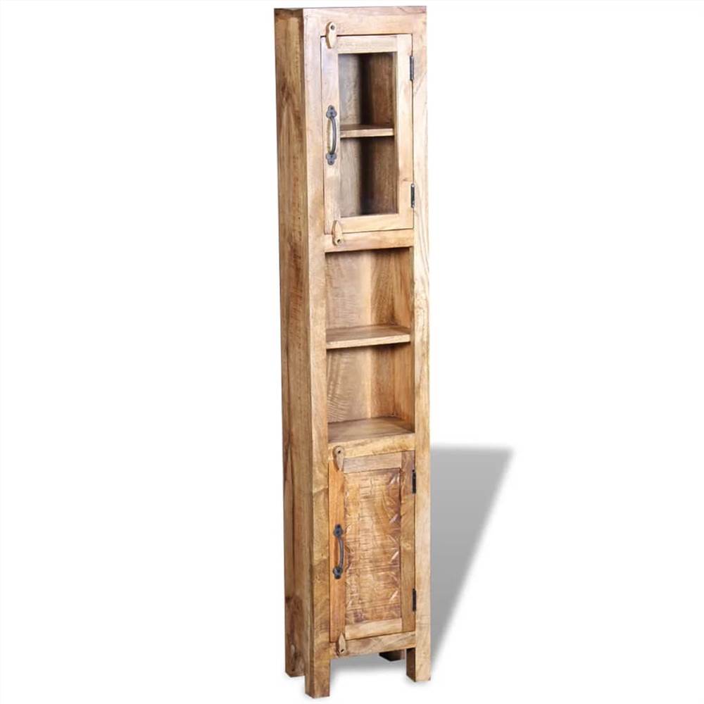 Vanity Cabinet with Mirror and 2 Side Cabinets Solid Mango Wood