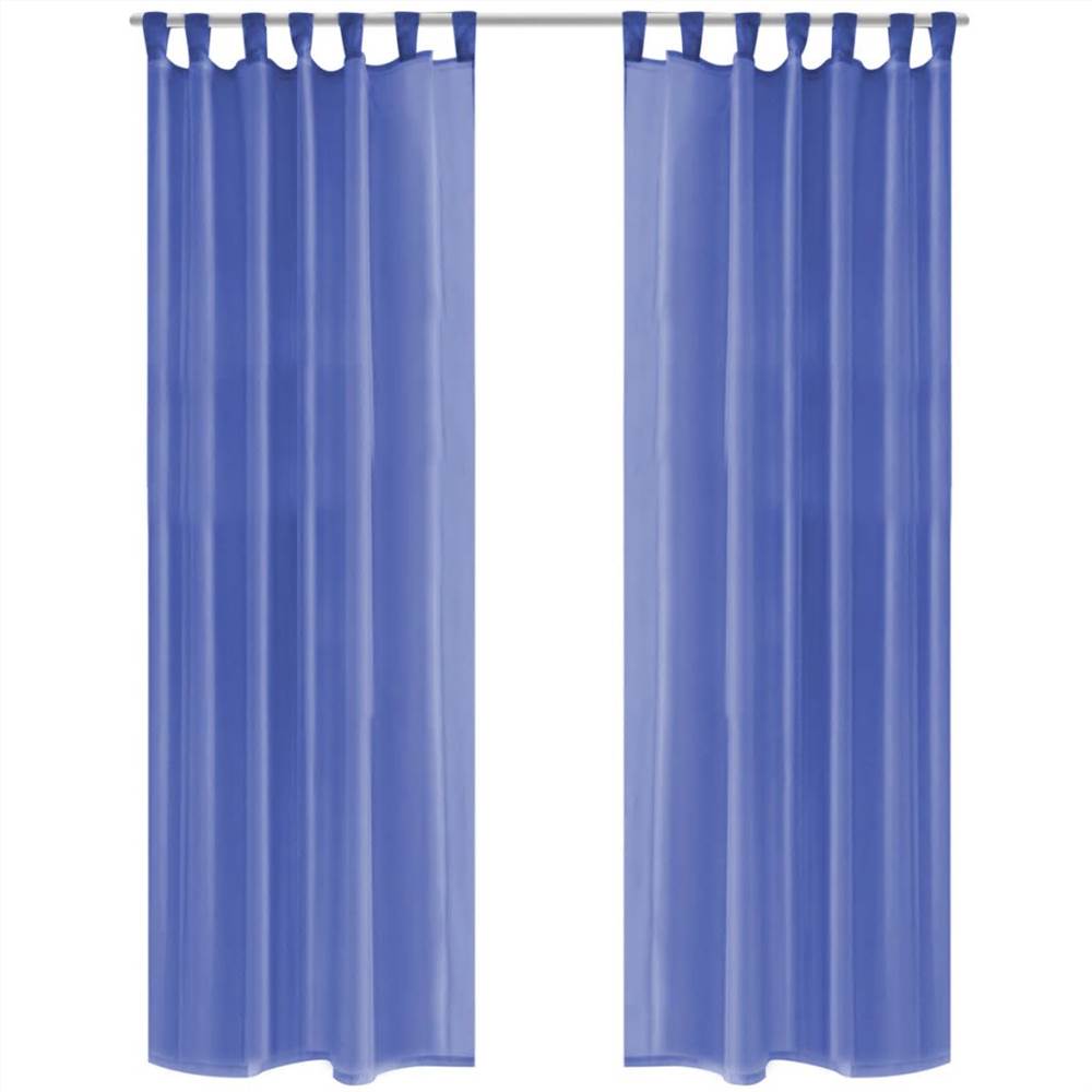 

Voile Curtains 2 pcs 140x175 cm Royal Blue