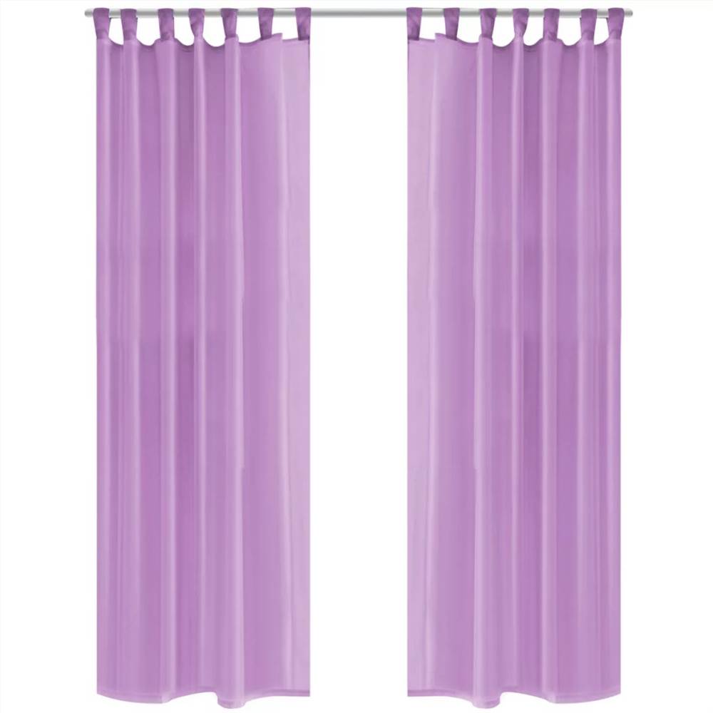 

Voile Curtains 2 pcs 140x245 cm Lilac