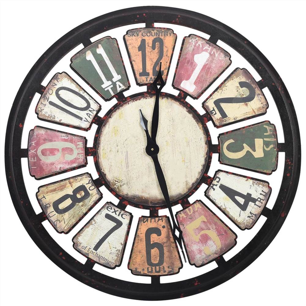 Wall Clock Multicolour 80 cm MDF
