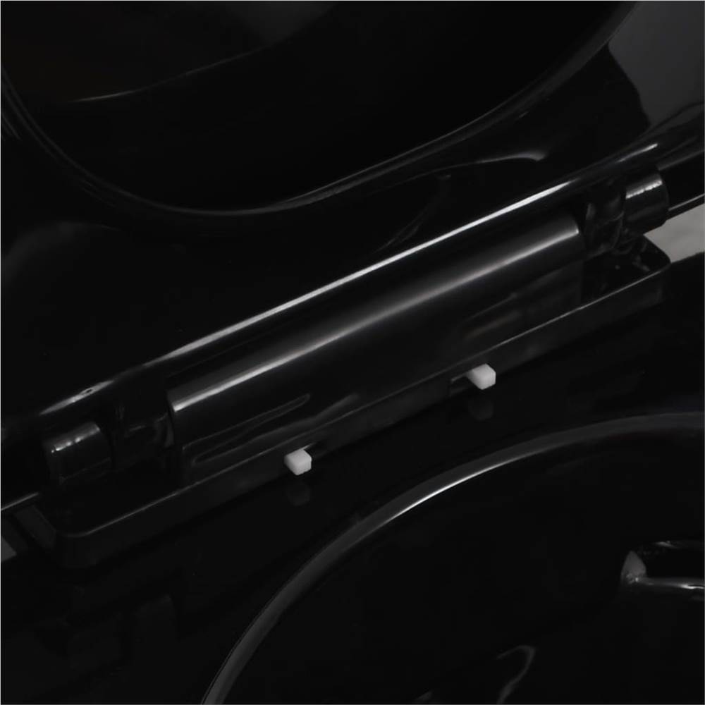 Wall Hung Rimless Toilet Ceramic Black