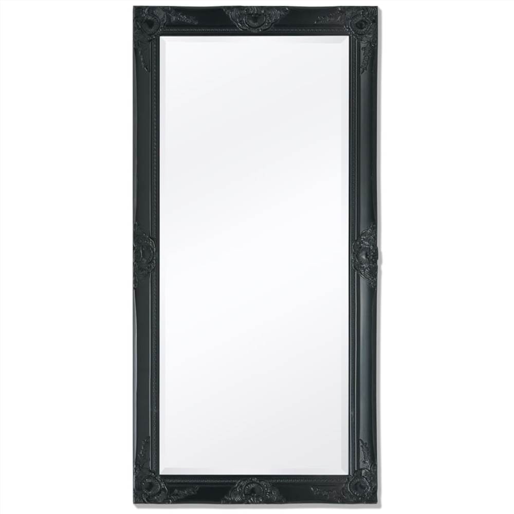 Specchio da parete in stile barocco 120x60 cm nero