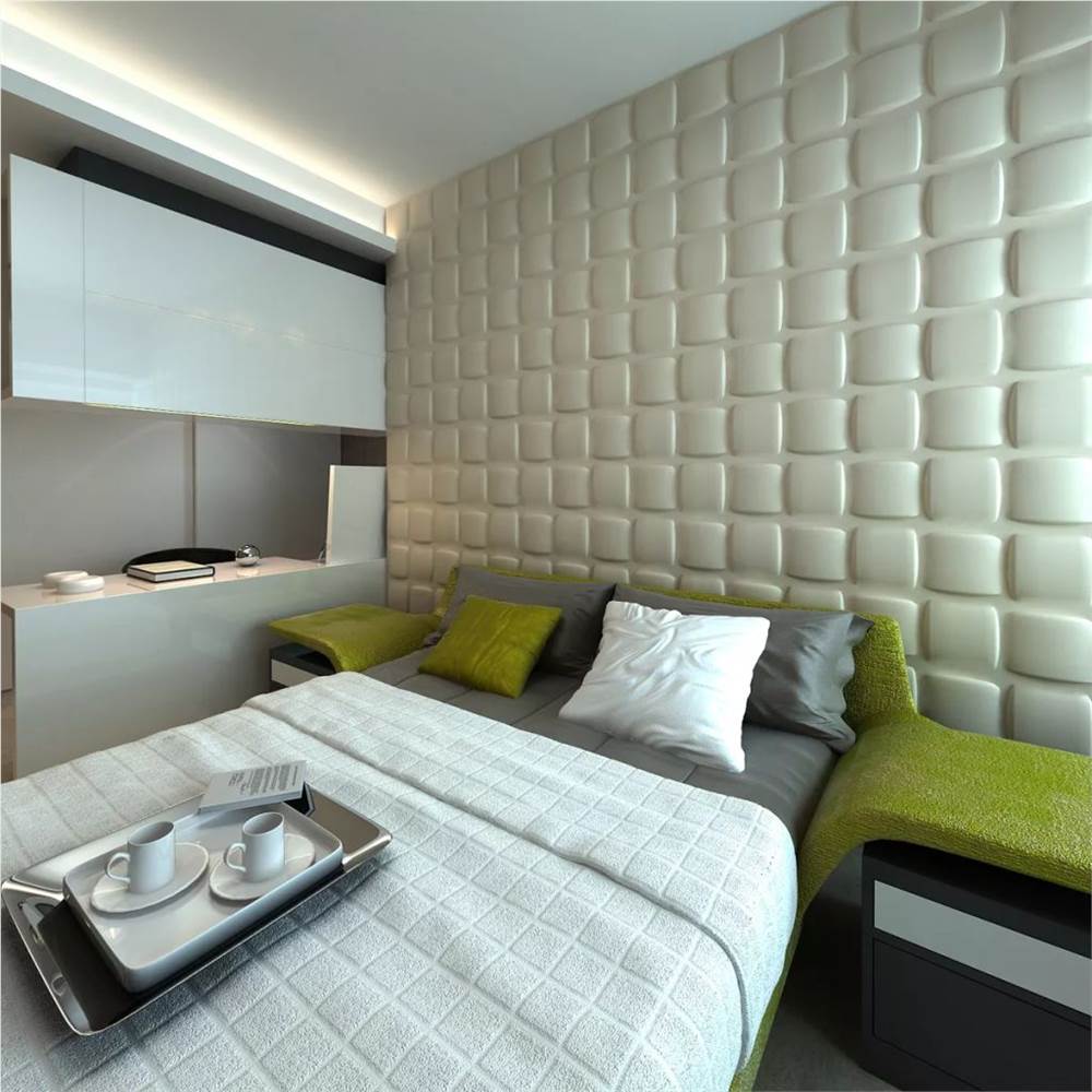 Wall Panel 3D Square 0.5 m x 0.5 m 24 Panels 6 m²