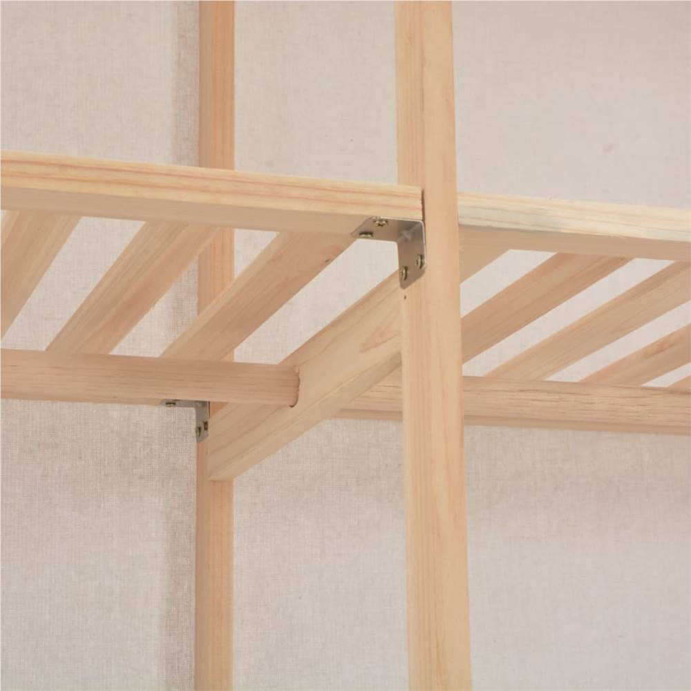 Wardrobe White 200x40x170 Cm Fabric 7 Wardrobe White 200x40x170 cm Fabric