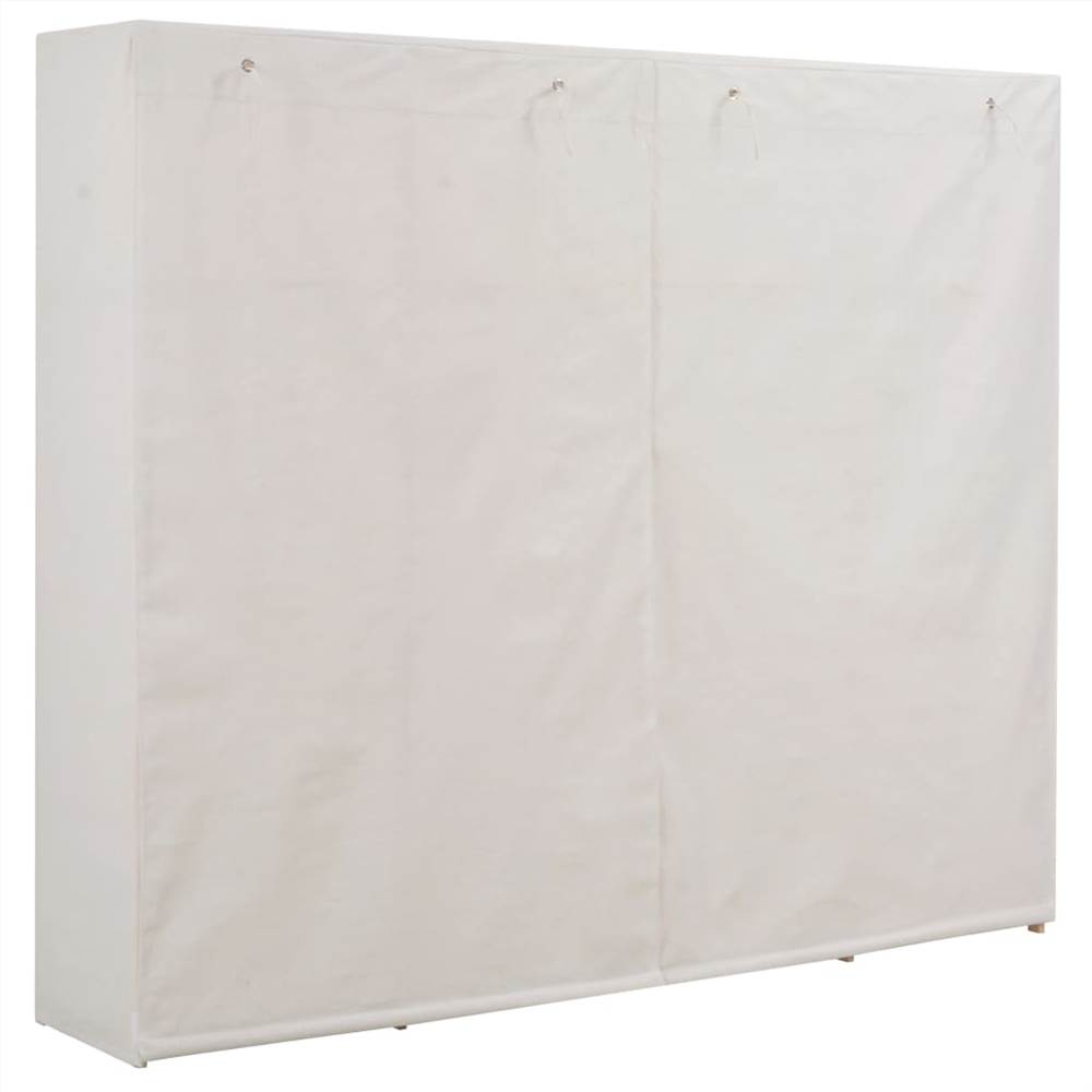 Wardrobe White 200x40x170 Cm Fabric 8 Wardrobe White 200x40x170 cm Fabric