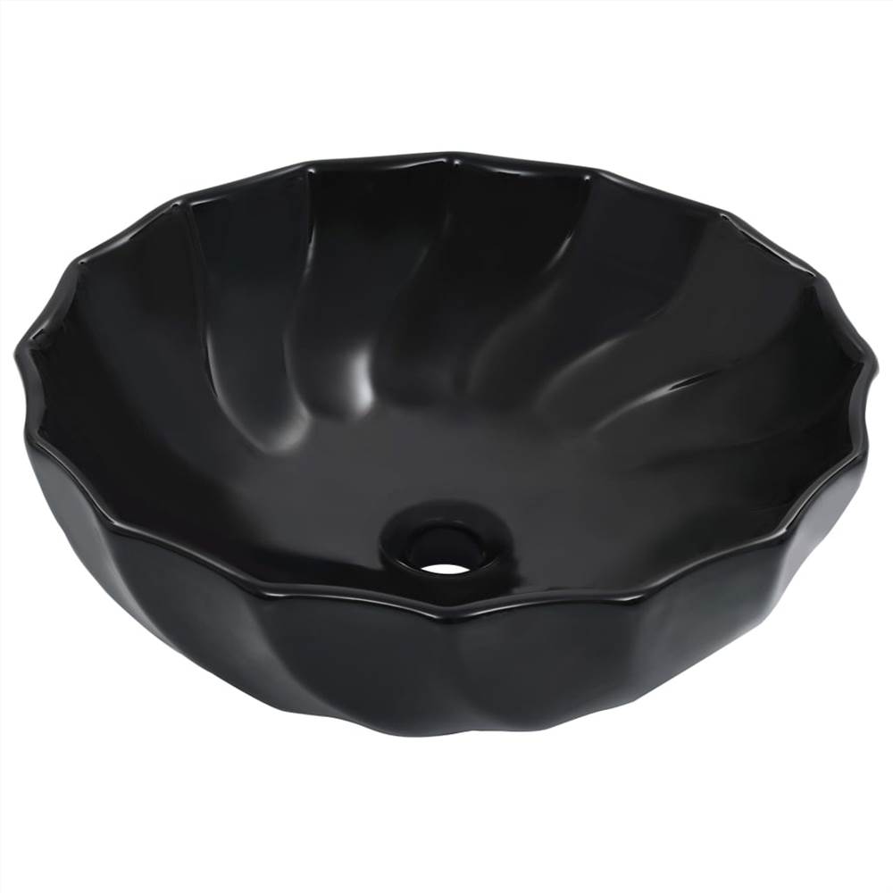 

Wash Basin 46x17 cm Ceramic Black