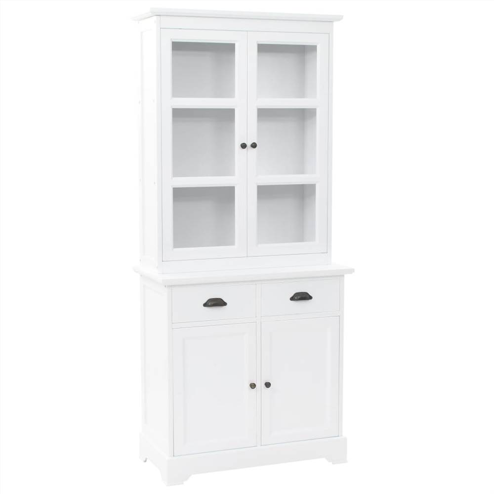 

Welsh Dresser with 4 Doors MDF and Pinewood 80x40x180 cm