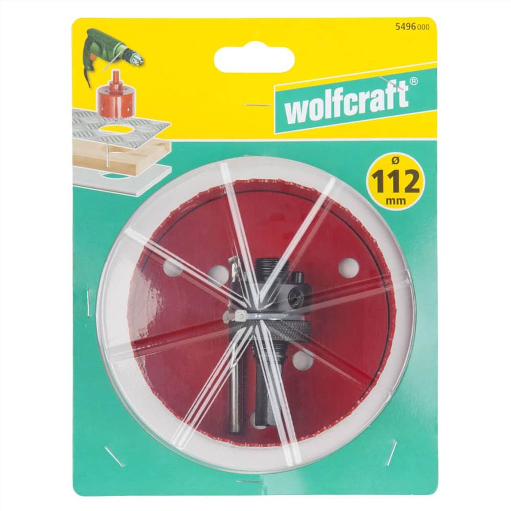 wolfcraft Hole Saw 112 mm BiMetal Red 5496000