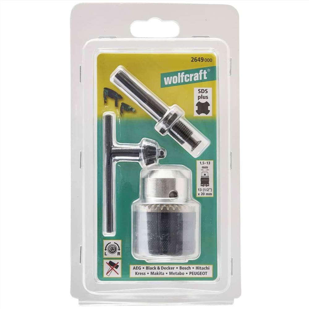 wolfcraft SDS-Plus Drill Chuck Set with Adaptor