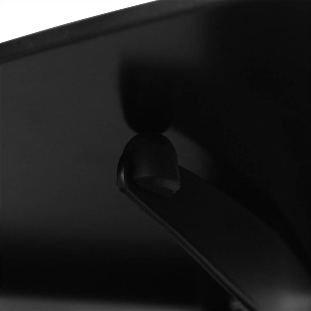 2-tier Wall Mounted Glass DVD Shelf Black