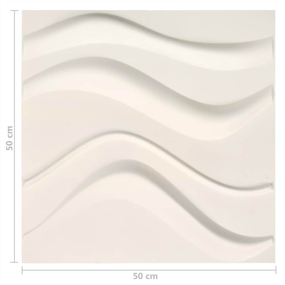 24 pcs Wall Panels 3D 0.5x0.5 m 6 m²