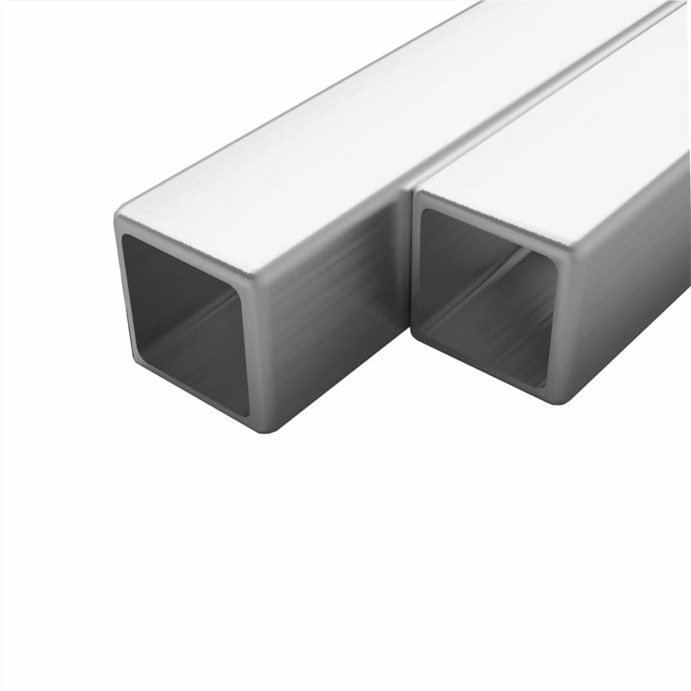 

2x Stainless Steel Tubes Square Box Section V2A 2m 30x30x1.9mm
