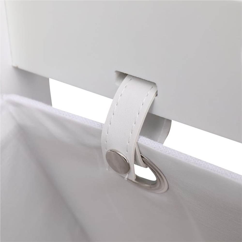 3-Layer Basket Rack White 35x35x102 cm Wood