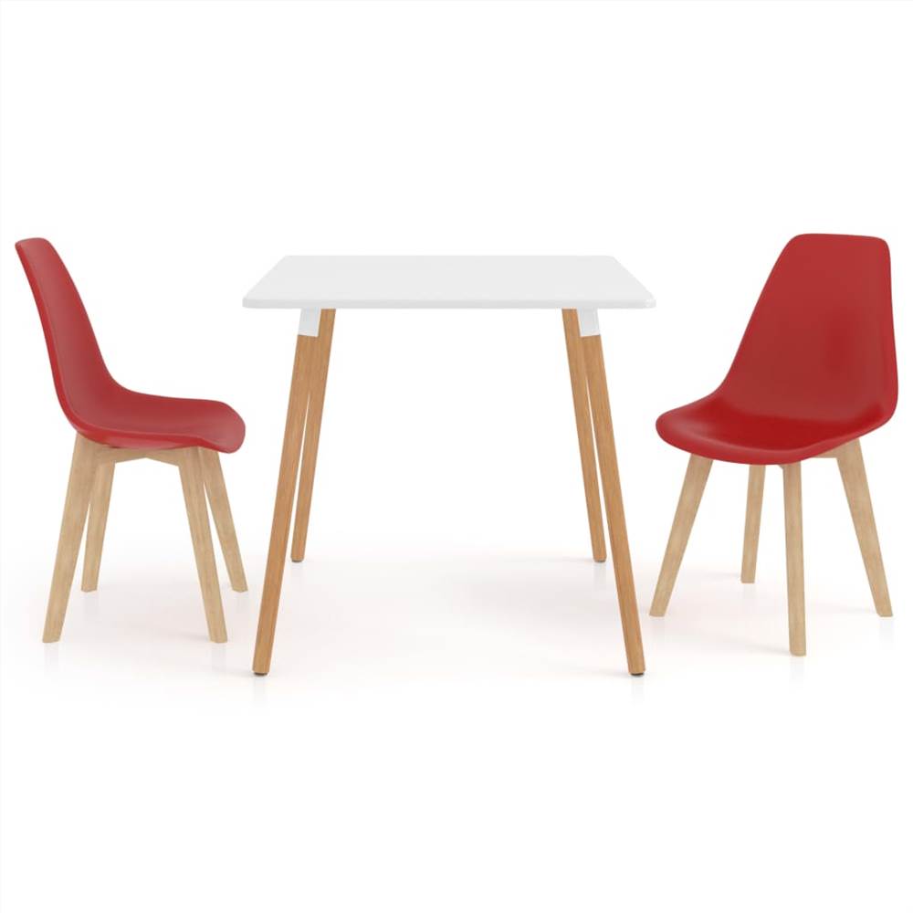 

3 Piece Dining Set Red