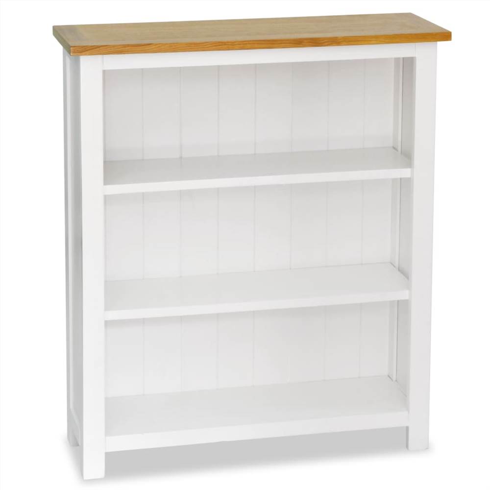 

3-Tier Bookcase 72x22,5x82 cm Solid Oak Wood