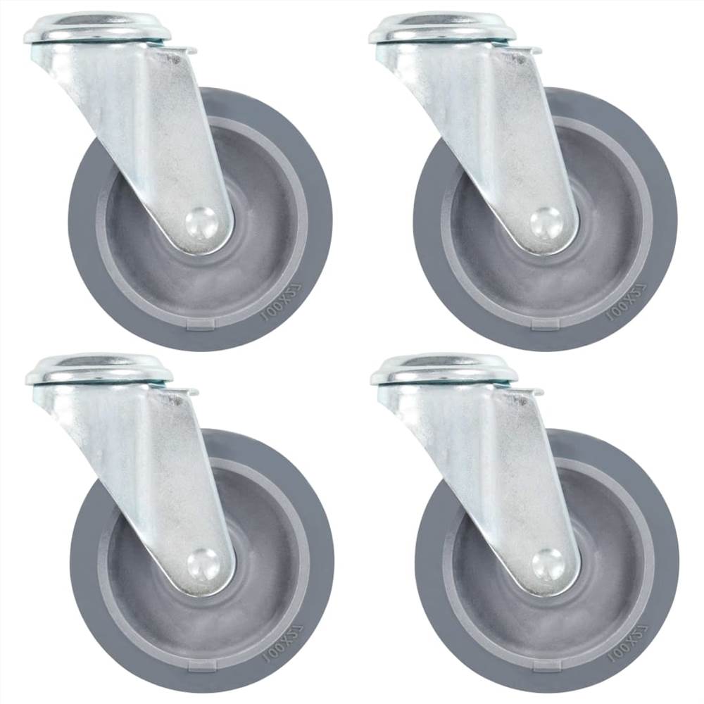 

32 pcs Bolt Hole Swivel Casters 100 mm