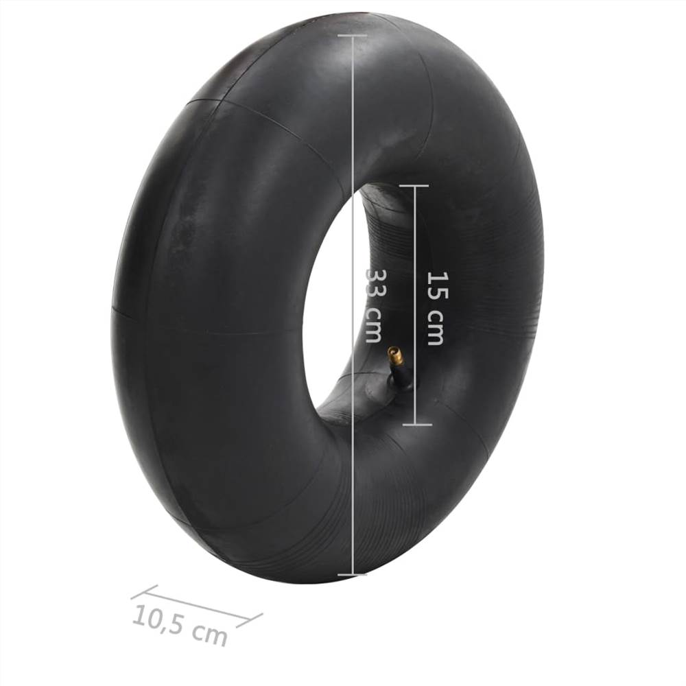 4 Piece Wheelbarrow Tire and Inner Tube Set 15x6.00-6 4PR Rubber