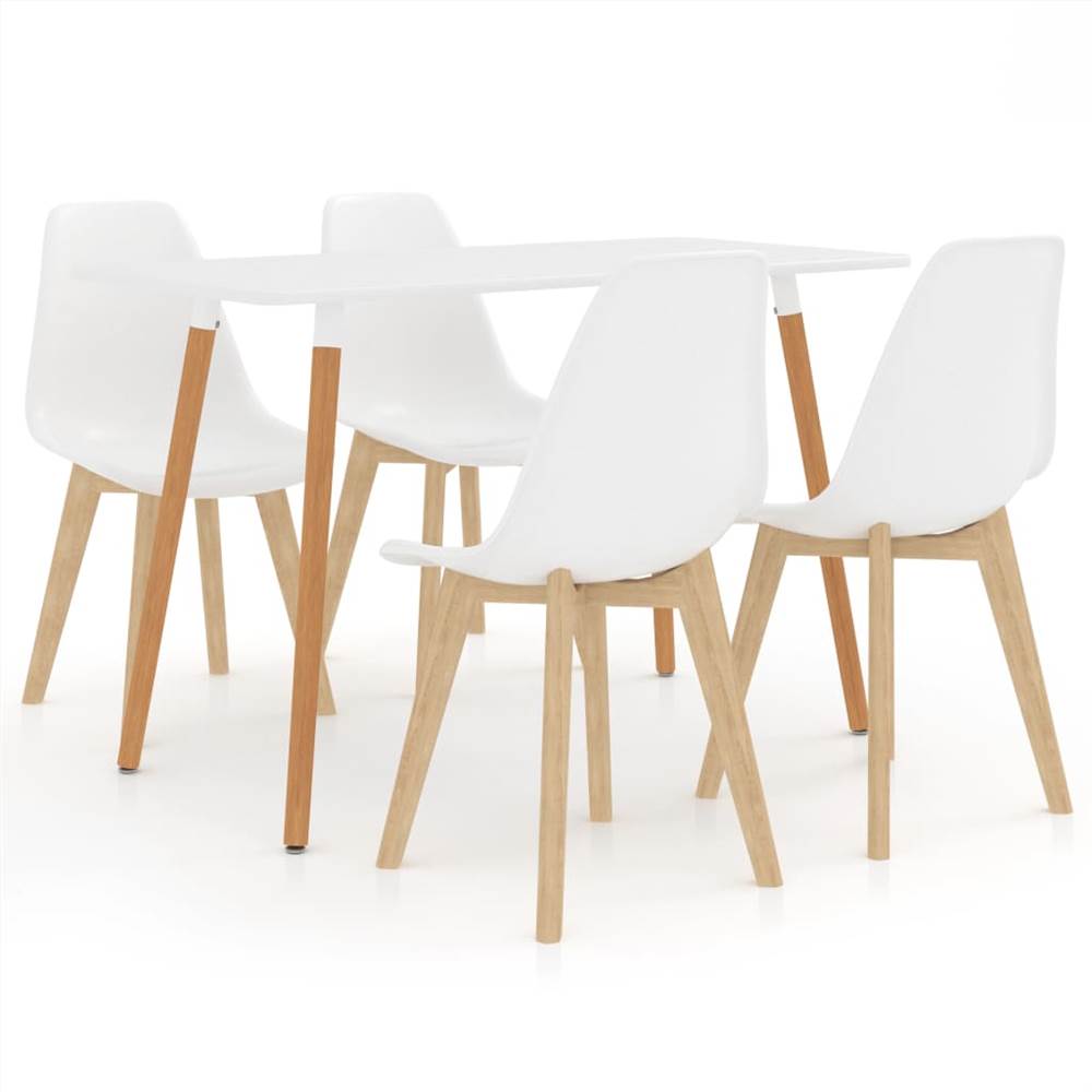 

5 Piece Dining Set White