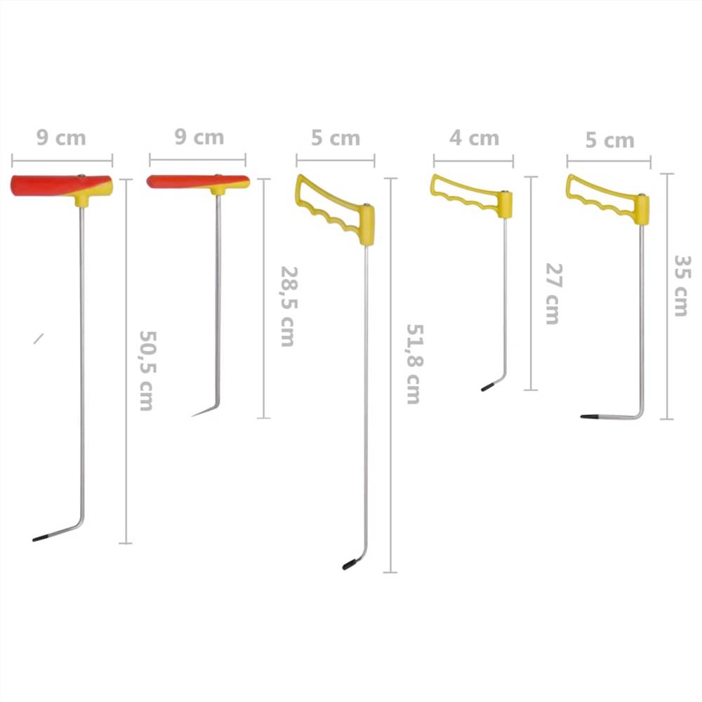 5 Piece Paintless Dent Repair Set Spring Steel