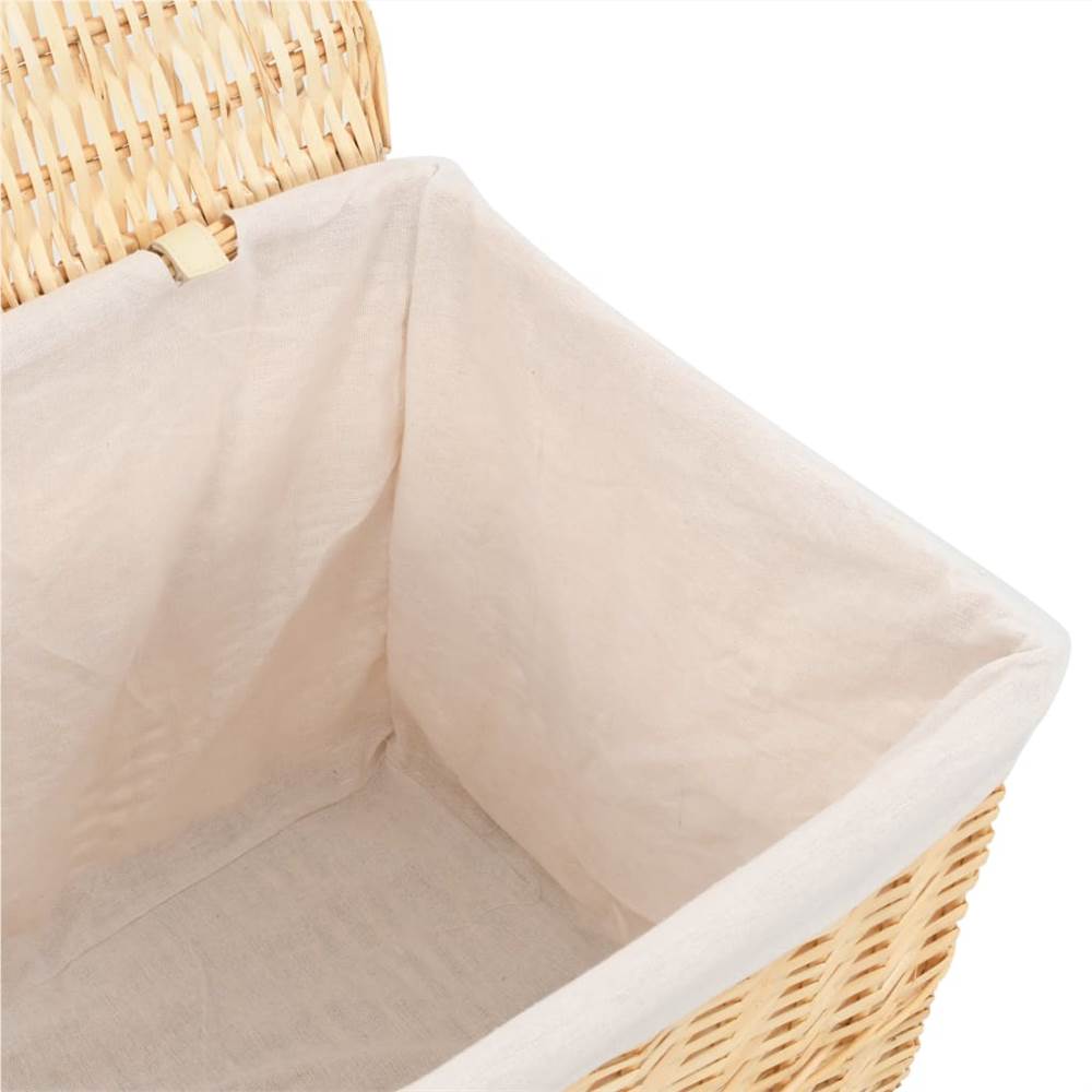 6 Piece Stackable Basket Set Natural Willow