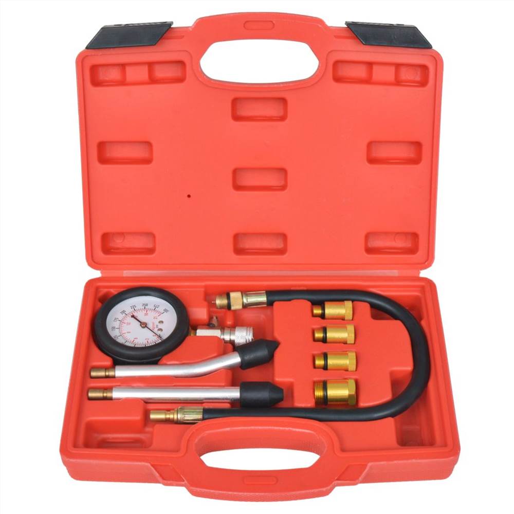 8 Piece Petrol Engine Compression Tester Kit